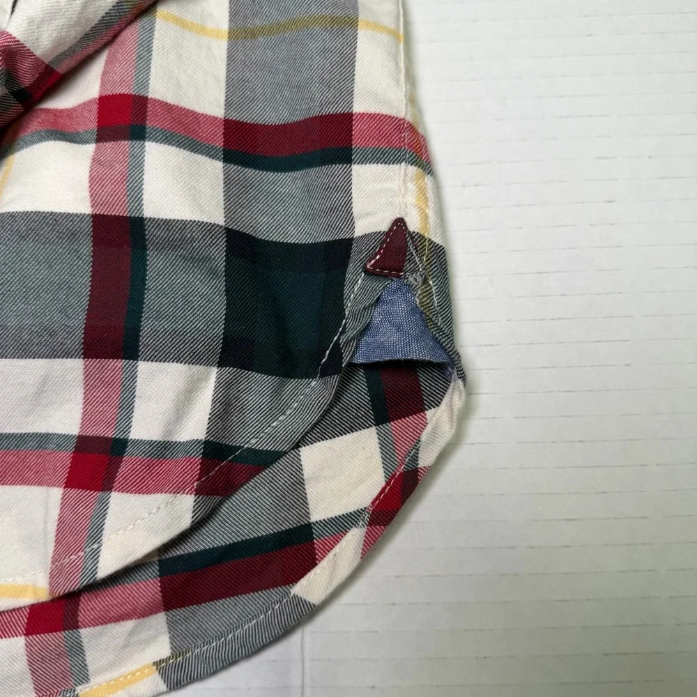 L.L. Bean Signature Stretch Woven Plaid Shirt, Men’s Large, Black/Red - Picture 4 of 9